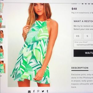 Lulus photosynthesis statement print halter dress.